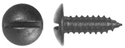 1/4" Black License Plate Screw