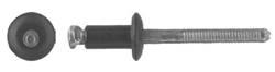 1/4" Hole, Black Steel Pop Rivet