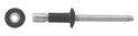 3/16" Hole, Black Steel Rivet